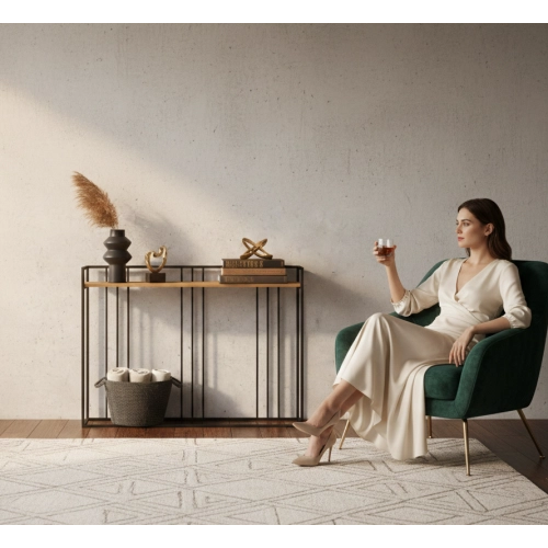 KONSOLA - REGAŁA Z DREWNA LITEGO DĄB OLCHA JESION SKD-377